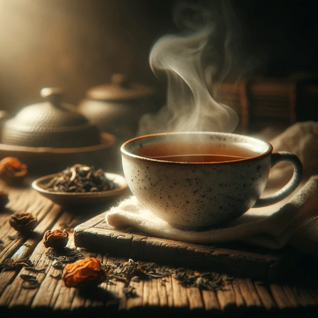 Uma xícara de chá Oolong,